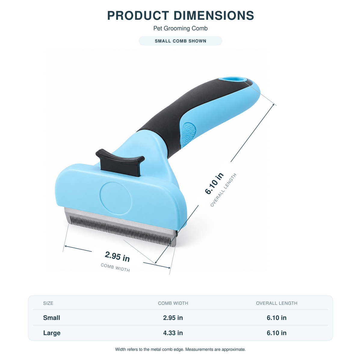 Medium Pet Grooming Comb